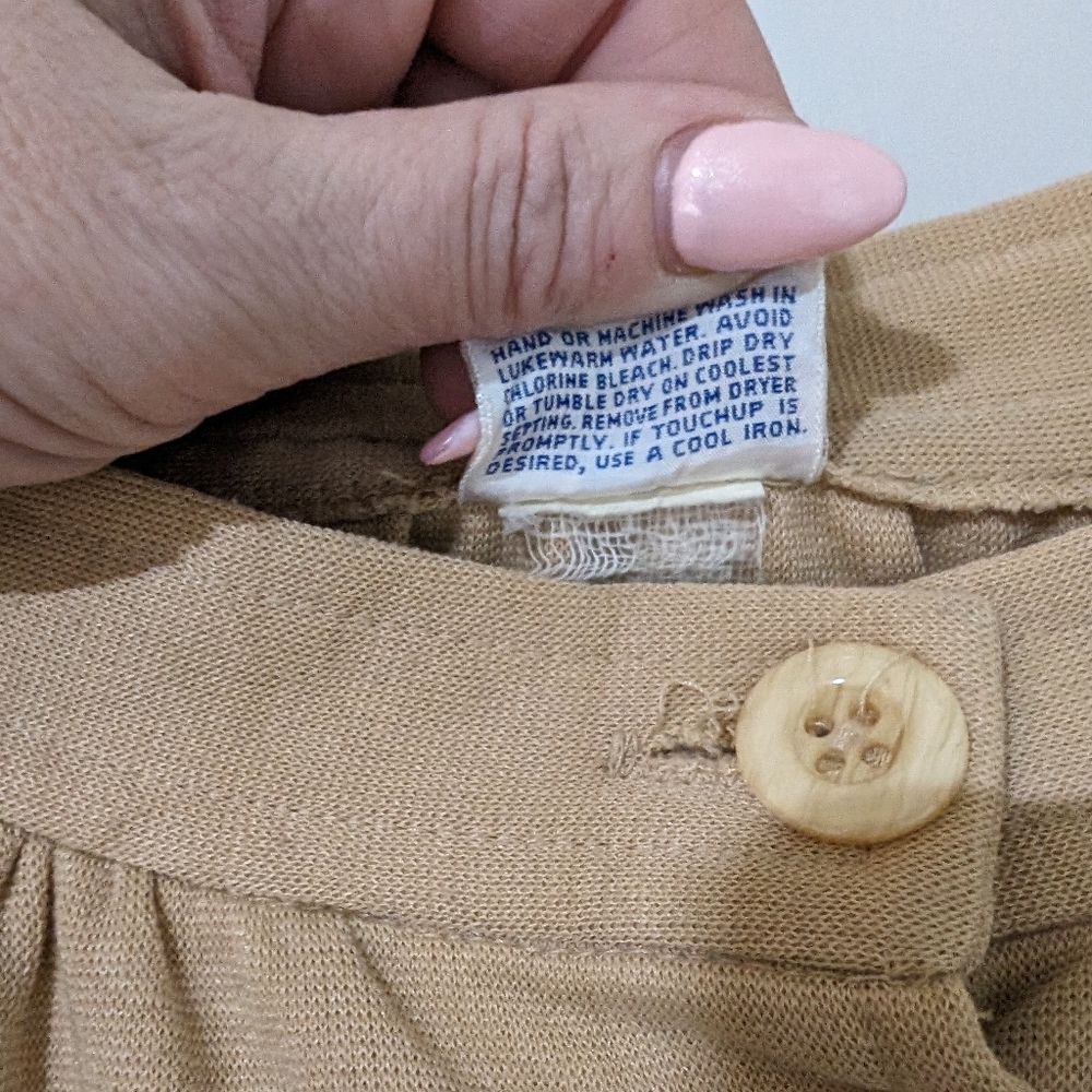 Vintage 70s Pykettes Button Front A-Line Midi Ski… - image 4